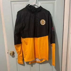 Black and Yellow Bruins Jacket with Coors Light Logo Men’s Large